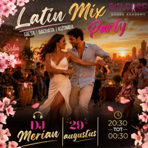 Release Latin Party | Salsa Bachata Kizomba | Zaterdag 29 augustus vanaf 20:30 uur | Single woman/ follower ticket