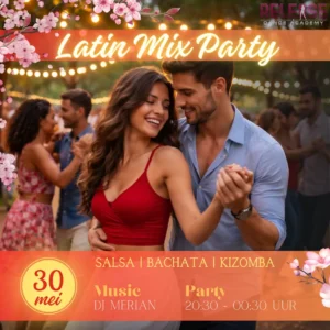 Release Latin Party | Salsa Bachata Kizomba | Zaterdag 30 mei vanaf 20:30 uur | Koppels tickets (1 leader + 1 follower) ticket