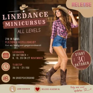 Linedance minicursus | All Levels | Start 30 oktober 2026 om 20:15